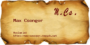 Max Csongor névjegykártya