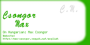 csongor max business card